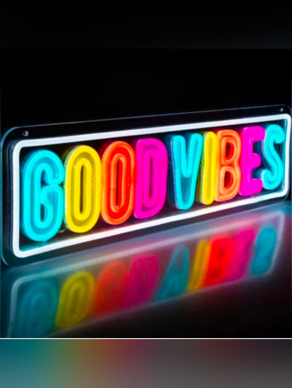 Good Vibes LED Neon Sign-Brand New In Box